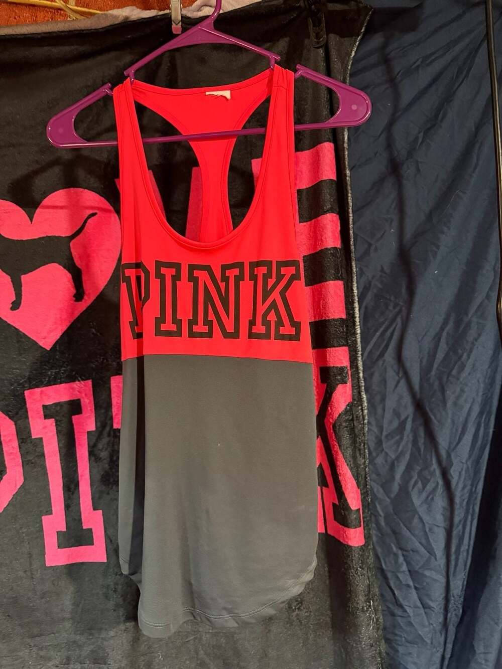 Victoria's Secret PINK Colorblock Racerback Tank Top